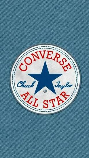 Converse All Star Blue Logo Android Wallpaper