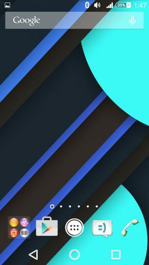 Material Design Wallpaper On Xperia Z2 Home Screen