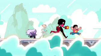 Crystal Gems Run Steven Universe iPad Wallpaper