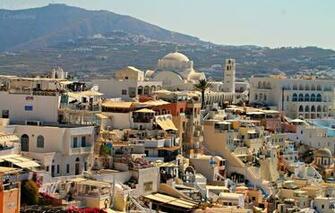 Wallpaper The City Beautiful Greece High Fira