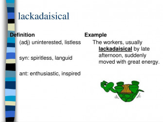 Lackadaisical Definition Wallpaper