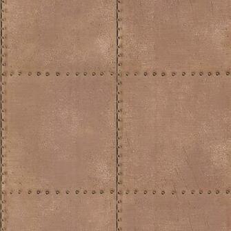 Beacon House Riveted Industrial Tile Wallpaper Copper