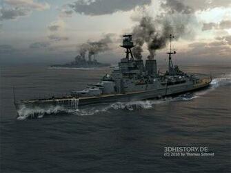 Short After Sunrise Hms Hood And Prince Of Wales Running High