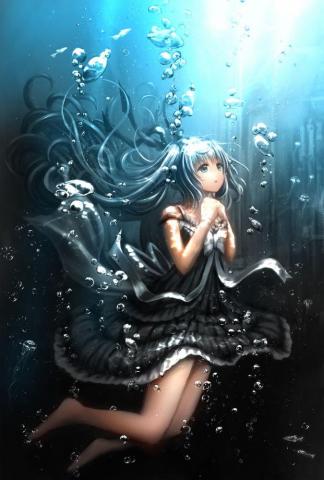 Anime Picture Vocaloid Hatsune Miku Catbell Single Tall Image Bare