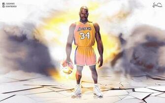 Shaquille O Neal Caricature Nba Wallpaper By Skythlee On