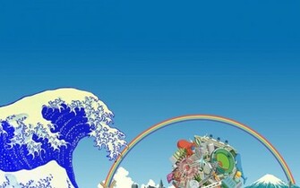 Katamari Damacy The Great Wave Off Kanagawa Wallpaper Art HD