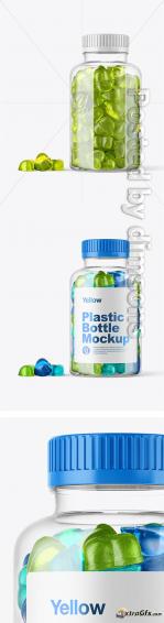 Plastic Bottle With Gummies Mockup Tif Xtragfx Creating