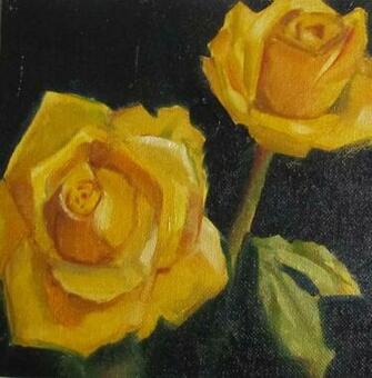 Red Rose Oil Painting Picsant