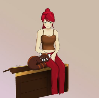 Pyrrha Nikos And A Red Panda By Markstantondesign