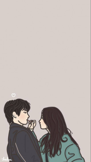 Cute Couples Cartoon Wallpaper