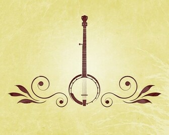 Wallpaper Musical Instrument Guitar Green Brown