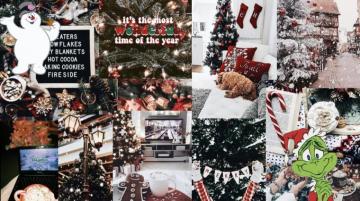 Christmas Collage Desktop Wallpaper Art Laptop