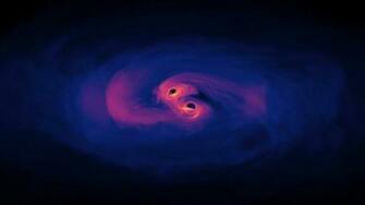 Supermassive Blackhole Binary System Wallpaper