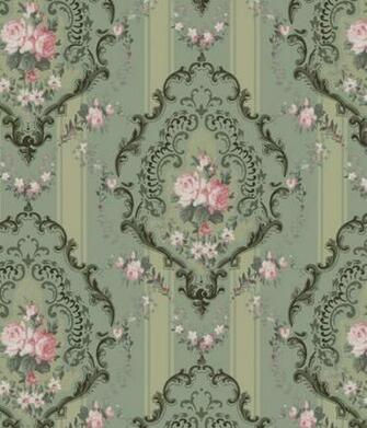 Rococo Rose Historic Wallpaper Victorian Arts Victorial Crafts