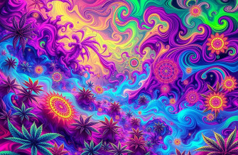Psychedelic Weed Wallpaper
