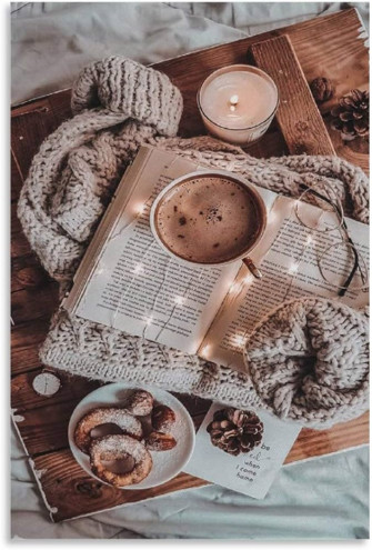 Kems Fall Aesthetic Wallpaper Cozy Coffee And Table Food
