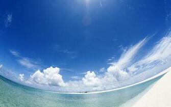 Beach Panorama Wallpaper Stock Photos