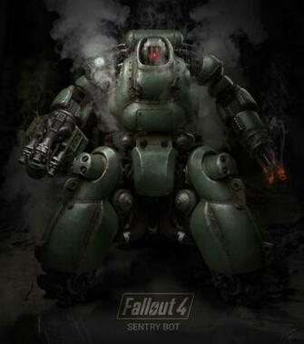 Fallout Sentry Bot Poster Funko Pop