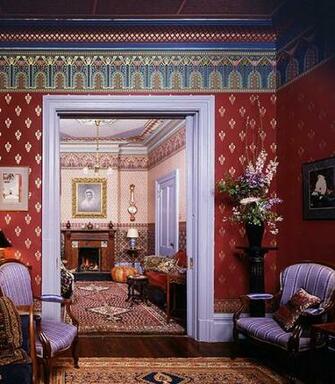 Victorian Home Art Wallpaper Dresser Tradition Bradbury