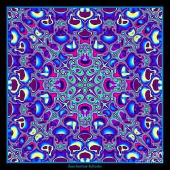 Blue And Pink Wallpaper Fractal By Rose Santuci Sofranko