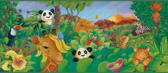 Jungle Animals Wallpaper Border Wall Sticker Outlet