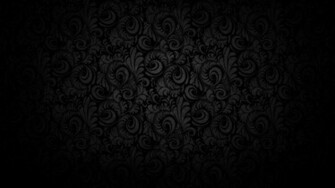 Black Dark Flowers Gray Patterns Wallpaper