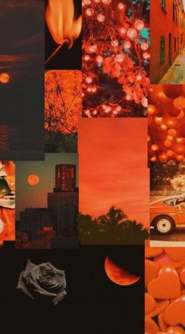 Orange And Black Aesthetic Wallpaper