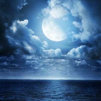 Wallpaper For Android The Moon Over Sea iPad