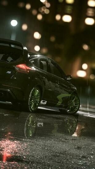Wallpaper Ford Focus Rs Rain