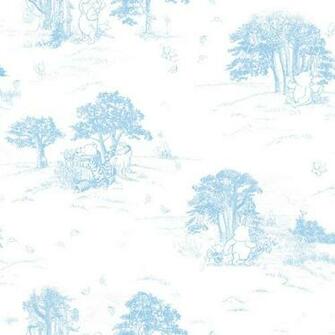 Disney Princess Scenic Toile Pink Wallpaper Twin Babies Gifts