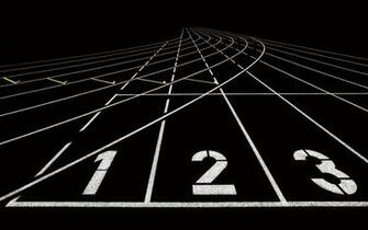 Black White Run Abstract Wallpaper