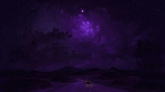 Purple Night Ride 4k HD Wallpaper Image