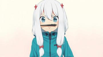 Desktop Wallpaper Sagiri Izumi Face Funny Anime Girl HD Image