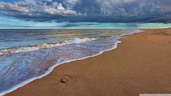 Water Clouds Nature Beach Sand Sea Wallpaper
