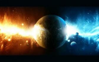 Cool Ice And Fire Background Wallpaper