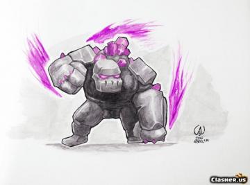 Golem Drawing Art V3 Clash Of S Wallpaper Clasher Us