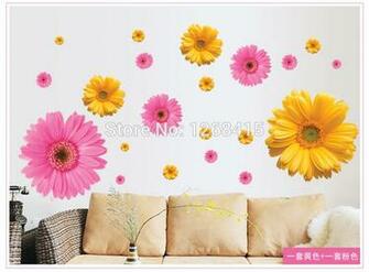 Brand New Daisy Wallpaper Colors Flower Wall Sticker For