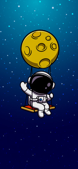Phone Wallpaper Little Cute Astronaut