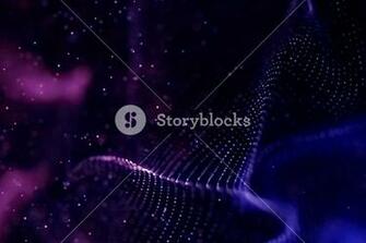 Abstract Blue And Violet Geometrical Plexus Flowing Particles