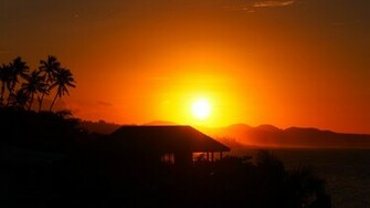 Samoan Sunset Computer Wallpaper Desktop Background