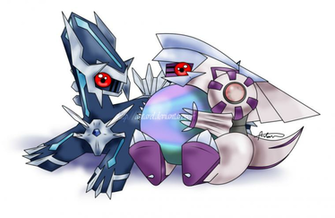 Baby Palkia And Dialga By Antarel