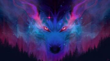 Cosmic Wolf HD Wallpaper Kde Store