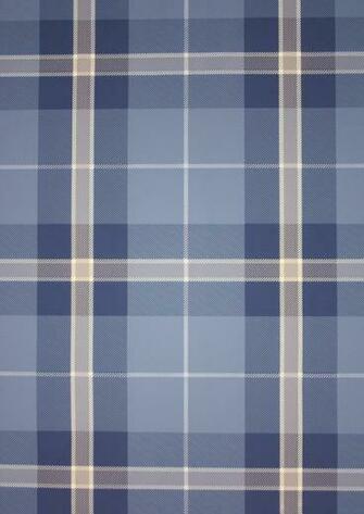 Winslow Plaid Wallpaper A Tartan In Blue With Thin Cream