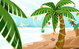 Tropical Christmas Wallpaper