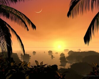 Sun And Moon Computer Wallpaper Desktop Background Id