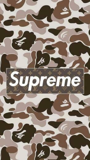 Supreme Camo Wallpaper Blue Broen