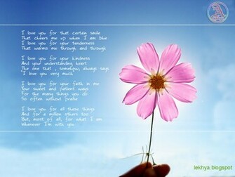 Love You Poem Wallpaper I
