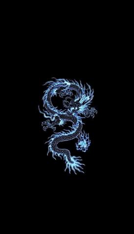 Jan Black Blue Dragon Grunge Subzero Wallapaper