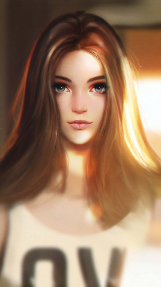 Beautiful Girl Cartoon Wallpaper