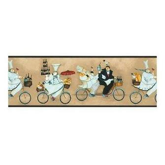 Fat Chef Wallpaper Border Jennifer Garant Kitchen Sb10294b Nm6733b